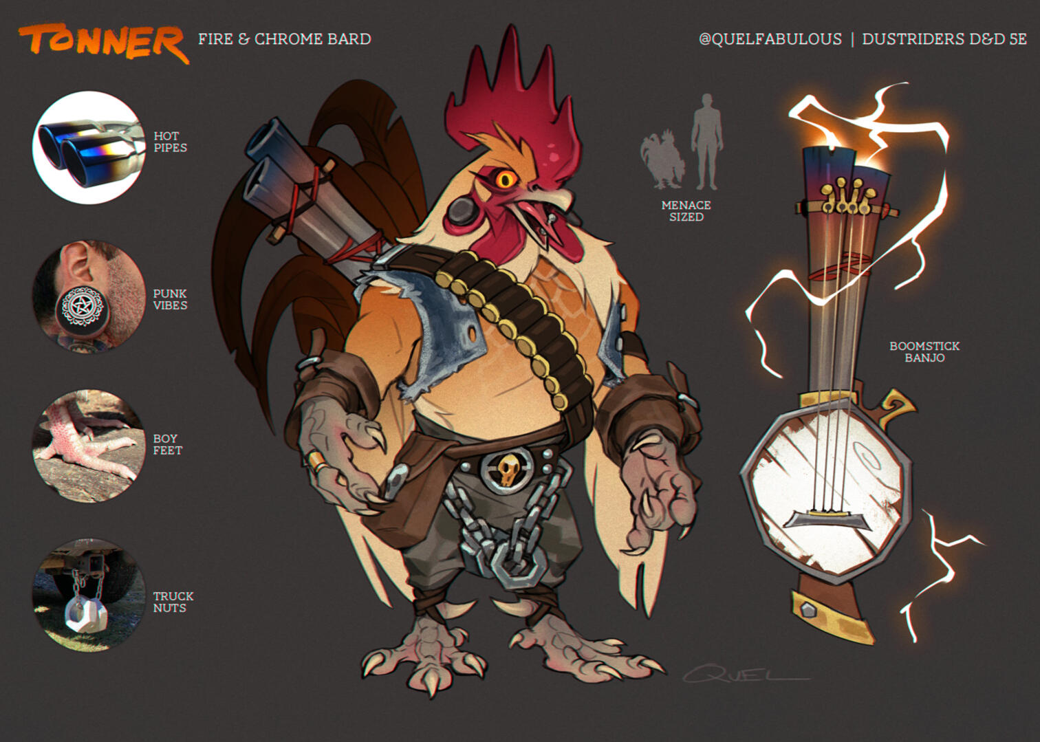 Cajun Serama D&D OC Concept