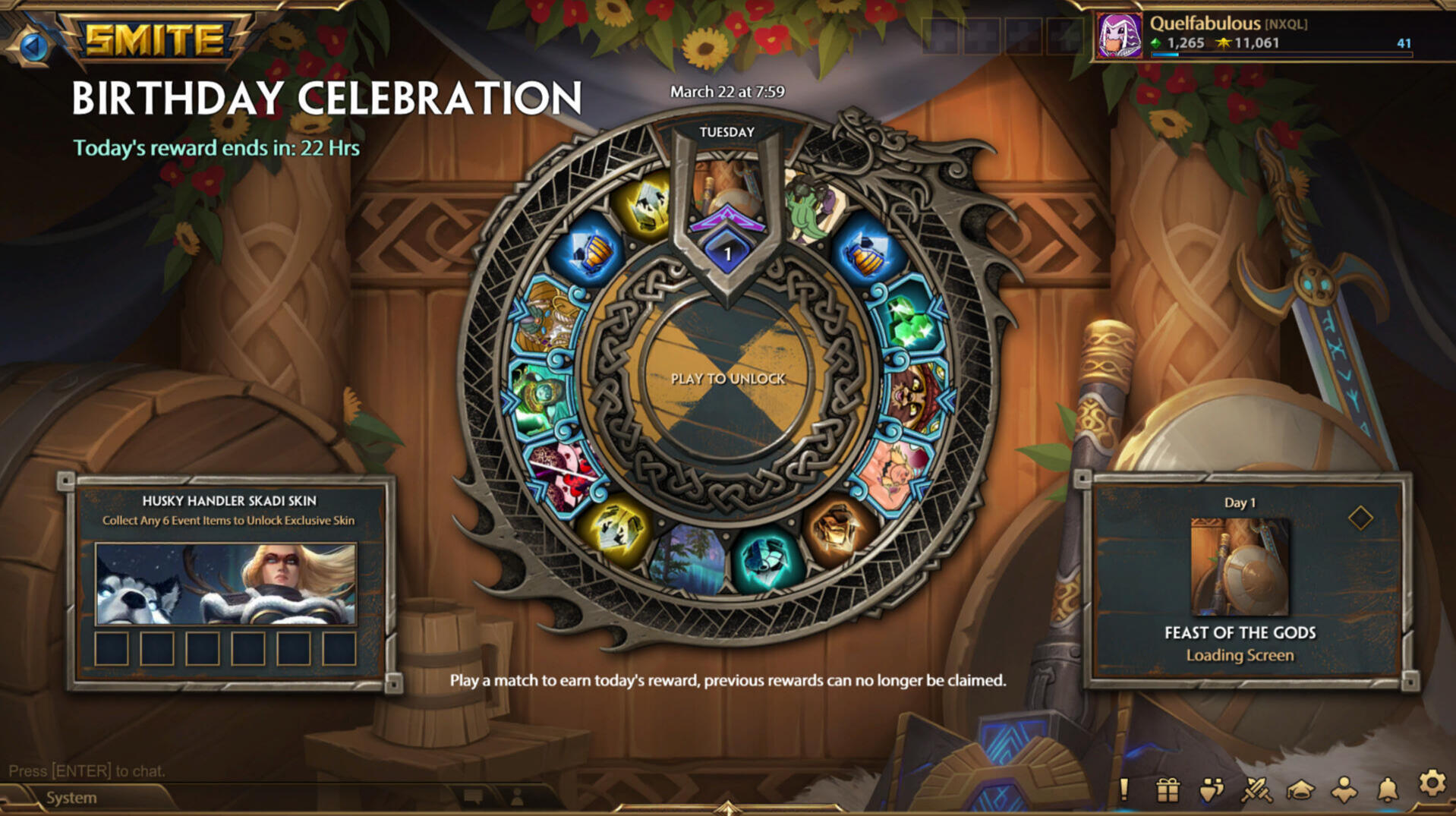 SMITE Norse-themed Community Event Screen