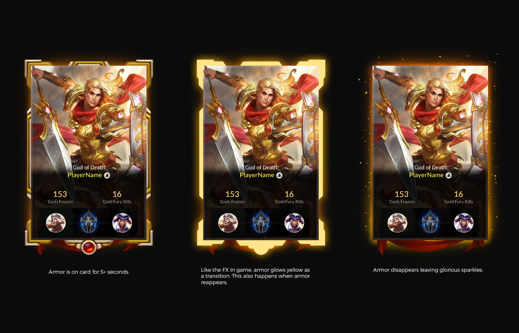 Achilles VFX Card Frame Concept