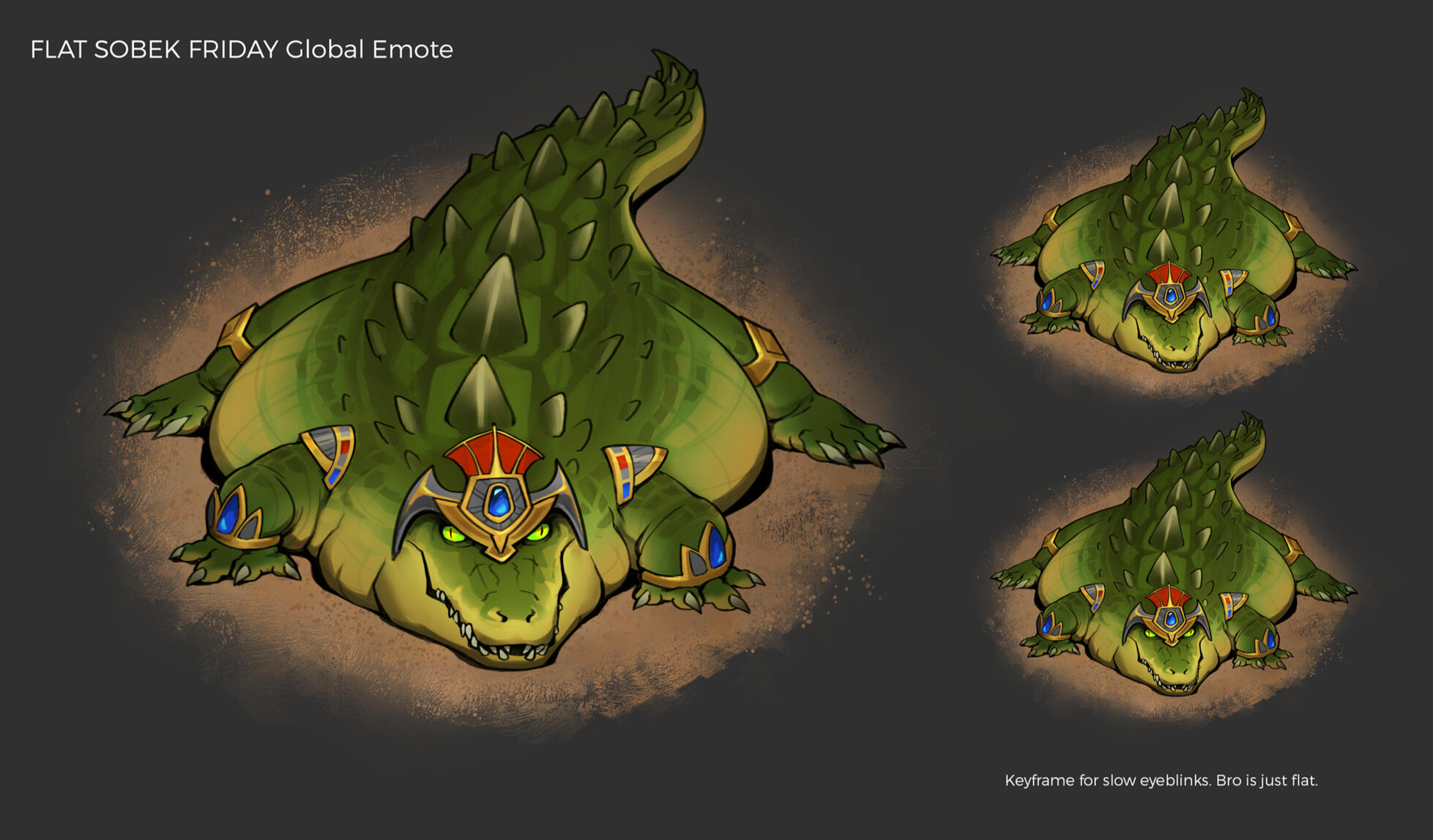 Flat Sobek Friday Global Emote